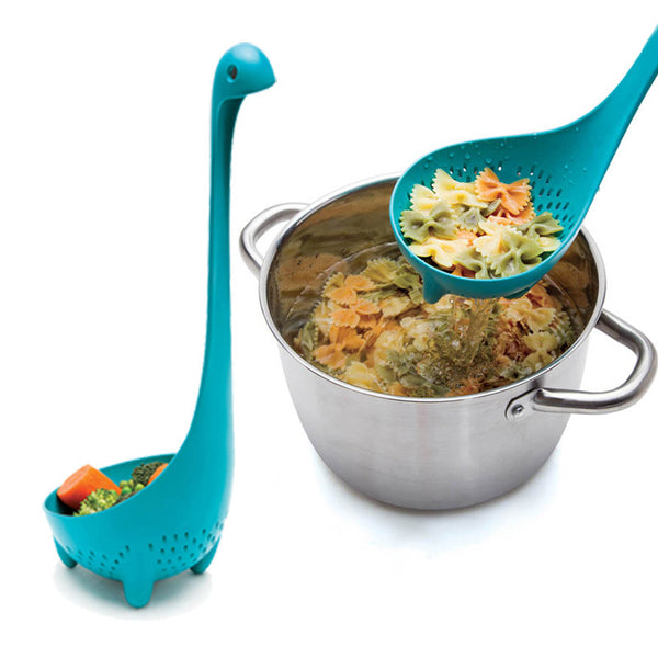 Dinosaur Slotted Spoon with Stand
